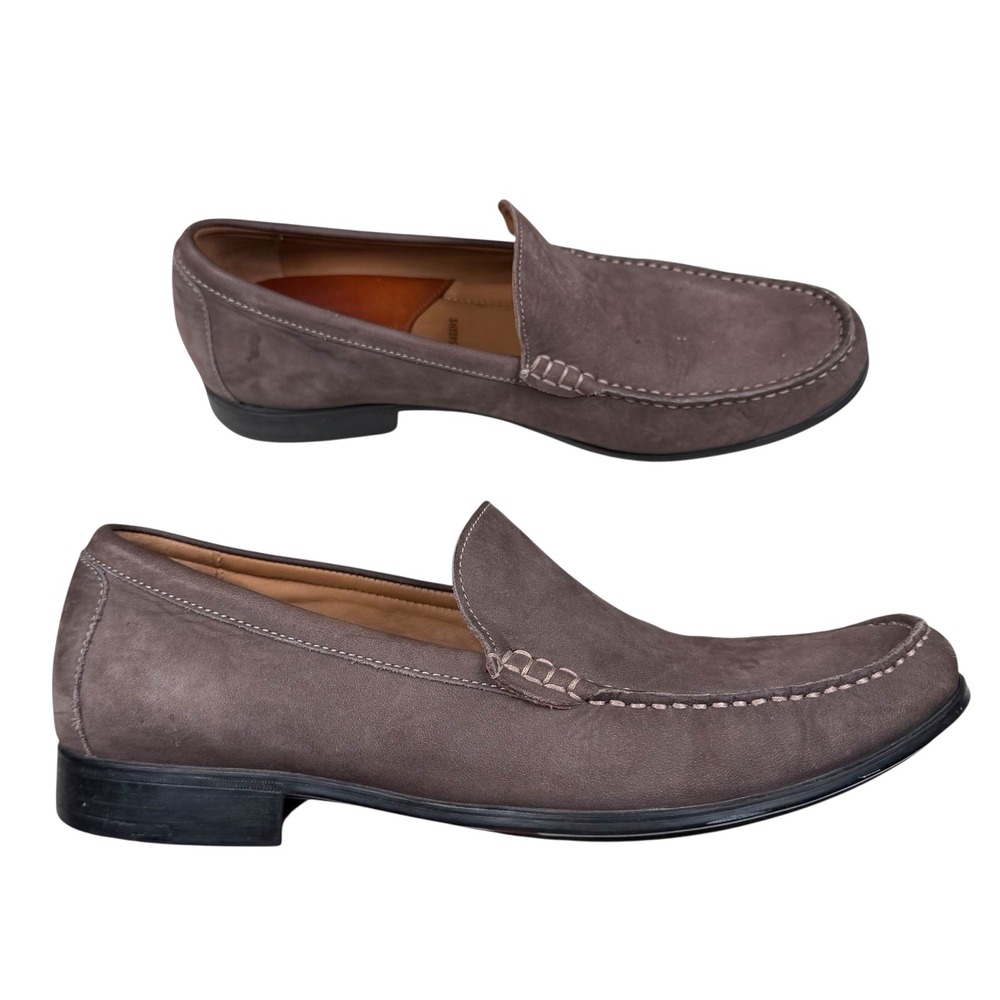 Johnston & Murphy 20-9577 Men's Sz 9 M Cresswell Venetian Gray Nubuck Loafer